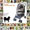 Itopfox 4 Wheel Lightweight Foldable Pet Stroller for Dogs Cats Up to 30lbs, Compact Portable Jogger All Terrain Travel Gear for Medium Small Pets - 3 of 4
