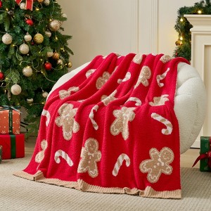 Snuggle Sac Christmas Throw Blanket Soft Knit Bed Blanket 50x60" - 1 of 4