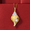 Ross-Simons 6mm Cultured Pearl and .40 ct. t.w. White Topaz Seashell Pendant Necklace in 18kt Gold Over Sterling Size 18 - 3 of 4