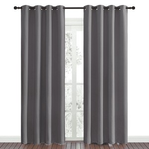 NICETOWN Grommet Top Blackout Curtains, Thermal Insulated Noise Reducing Window Drapes (Set of 2) - 1 of 4
