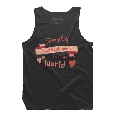 Men's Design By Humans Mother's Day Simply the Best Mom Banner By BoogieCreates Tank Top