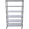 NicBex 82/84"H 6 Tier Wire Shelving Unit,6000LBS Height Adjustable Garage Storage Shelves,Heavy Duty Storage Rack with Wheels & Shelf Linerss - 3 of 4