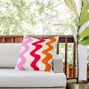 20"x20" Deny Designs Angela Minca Lines Outdoor Throw Pillow Orange/Red - 2 of 4