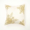 Chery Life 18X18" Polyester Throw Pillow with Embroidery & Bead Work - 2 of 4