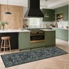 Vintage Floral Area Rug Washable Rugs Stain Resistant Easy Cleaning Indoor Carpet With Non-Slip Backing Low Pile Rug - 2 of 4
