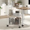 Itopfox 3-Tier Rolling Cart with Wheels, Utility Trolley with Handle, Clear Acrylic Movable Storage Organizer for Kitchen, Bathroom, Nursery, Laundry - 3 of 4