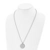 Black Bow Jewelry Stainless Steel Reversible 28mm Round Engravable Disc Necklace, 24 In - 4 of 4