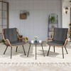 LAUSAINT HOME 3 Piece Outdoor Bistro Set with Highback - 2 of 4