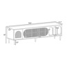 FONTOI TV Stands for Televisions up to 70 Inchs, Entertainment Center with 3 Shelves and 2 Cabinets, Black, 70.9"*20"*17.7" - 3 of 4