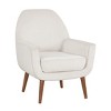 CAVINAS Boucle Accent Chair with Mid-Height Back and Round Legs,Mid-Century Upholstered Living Room Chairs,Reading Chairs for Living Room - 2 of 4