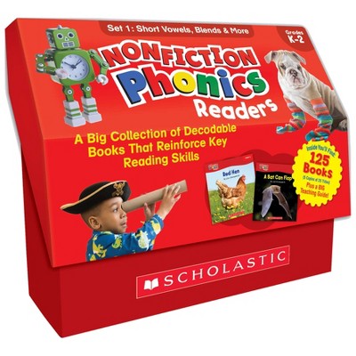 Scholastic Teaching Solutions Nonfiction Phonics Readers: Short Vowels,  Blends & More, Multiple-copy Set, 125 Books : Target