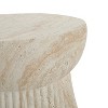 Christopher Knight Home Larrick Outdoor Travertine Concrete Side Table - 4 of 4