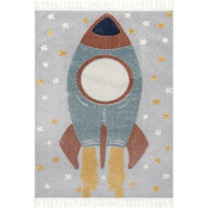 Nuloom Journee Graphic 5x8 Indoor Area Rug for Living Room Bedroom Dining Room Nursery Kitchen, Multicolor - 1 of 4