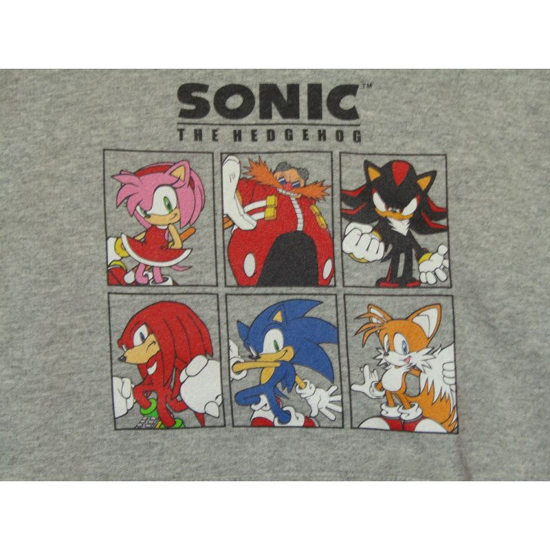 Sonic the Hedgehog Modern Characters Youth Heather Grey Graphic Hoodie, 2 of 3