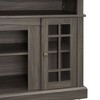 Sapphtopaz TV Stand Modern Media Entertainment Center for TVs Up to 65" Storage Cabinet with Lattice Glass Cabinet Door and Open Storage - 4 of 4