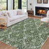 Machine Washable Area Rug Low Pile Vintage Printed Ultra-Thin Non Slip Rugs Stain Resistant Foldable Indoor Carpet for Living Room Bedroom - 2 of 4