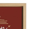 Kate and Laurel Sylvie Tis The Season Framed Canvas by Border Bloom, 22x22, Natural - 3 of 4