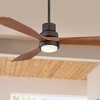 52" Casa Vieja Delta-Wing DC Modern Indoor Outdoor Ceiling Fan with LED Light Oil Rubbed Bronze Solid Wood Damp Rated for Patio Exterior House Home - 2 of 4