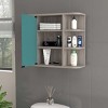 GlasFlength Decorative Wall Mirrors Bathroom Decor Cabinet Accent Mirror Vanity Mirrors Open Shelves for Bathroom Wall, Beige, 23.62"*7.48"*19.68" - 3 of 4