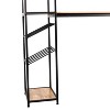 Flash Furniture Jura Metal Bar and Wine Table with 2 Slanted Shelves for Bottle Storage and Hanging Glass Storage - 3 of 4