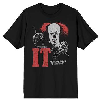 It 1990 Pennywise You'll Float Too Men's Black T-shirt : Target