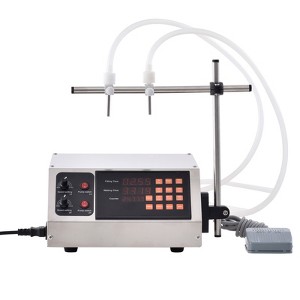 VEVOR Liquid Filling Machine, 30-4000ml Filling Capacity, Automatic Bottle Filler Machine Bottling Machine Digital Control for Milk, Water, Silver - 1 of 4