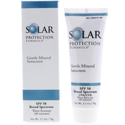 TIZO Solar Protection Formula Gentle Mineral Sunscreen SPF58, 2.5 oz