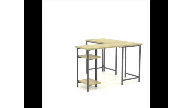 North Avenue L-Shaped Desk with Storage - Sauder, 2 of 14, play video