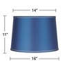 Springcrest Drum Lamp Shade Sydnee Satin Blue Medium 14" Top x 16" Bottom x 11" High Spider with Replacement Harp and Finial Fitting - image 4 of 4