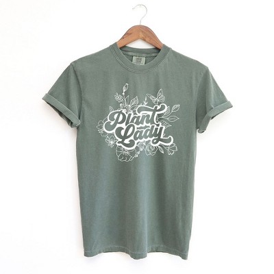 Simply Sage Market Women's Plant Lady Cursive Short Sleeve Garment Dyed Tee