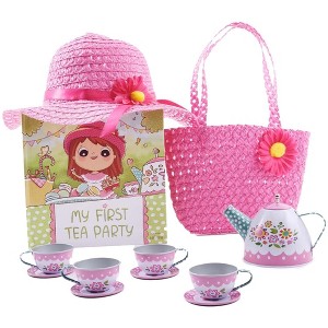 Tickle & Main My First Tea Party Gift Set, 12-Piece Set Includes Book, Tea Set, Hat, and Purse - 1 of 4
