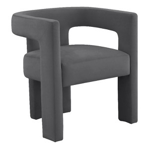 TOV Furniture Sloane Dark Grey Velvet Upholstered Dining Chair - 1 of 4
