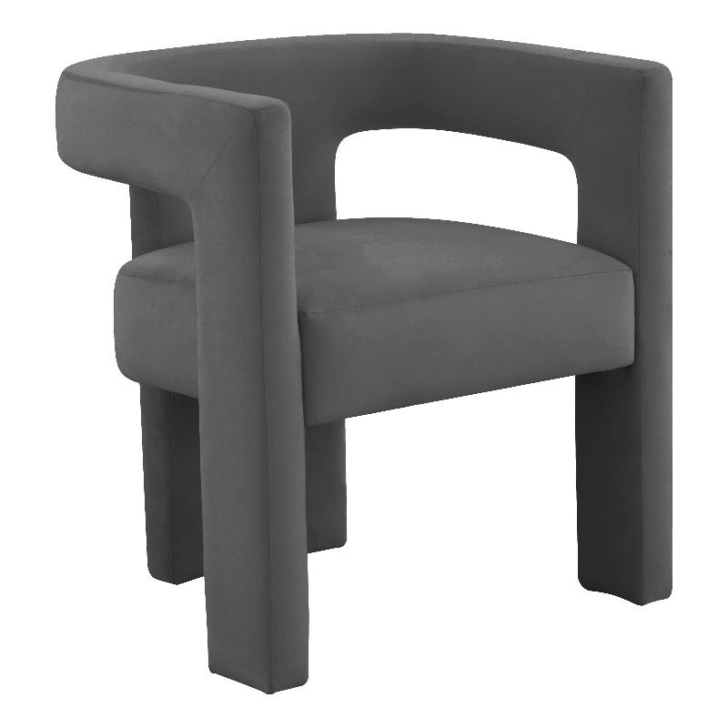 TOV Furniture Sloane Dark Grey Velvet Upholstered Dining Chair, 1 of 8