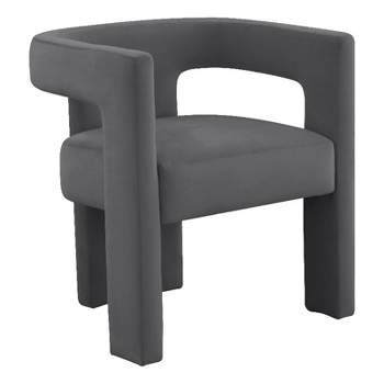 TOV Furniture Sloane Dark Grey Velvet Upholstered Dining Chair