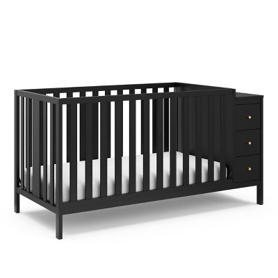 Storkcraft Malibu 3-in-1 Convertible Crib with Storage - Black