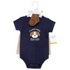 Hudson Baby Infant Boys Bodysuit, Short and Sock, Ruff Being Cute Dog - 2 of 4