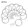 Unique Bargains Metal Drapery Eyelet Sliding Shower Curtain Hook Rings 28 Pcs - 3 of 4