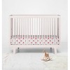 Bacati - Stars Red Ikat Muslin 100 percent Cotton Universal Baby US Standard Crib or Toddler Bed Fitted Sheet - 4 of 4