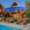 Aoodor 15 ft. Double Sided Patio Umbrella with Base Stand - 2 of 4
