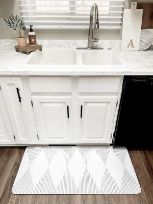 Farmhouse Living Buffalo Check Rustic Comfort Anti Fatigue Kitchen Mat -  18 X 48 - Black/white - Elrene Home Fashions : Target