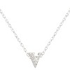 Slickblue 16" Adjustable Rhodium Initial Necklace, Pave Set Cubic Zirconia, Choose from f/v/w/z Letters - 3 of 3