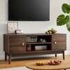 LOVSON Mid-Century ModernTV Stand, Media Console Table for 32"-45" TVs with Storage, for Living Room,Bedroom,Walnut - 2 of 4