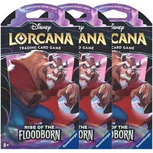 Ravensburger 3 Packs Lorcana 12 Card Booster Pack Lorcana Rise of The Floodborn - 1 of 1