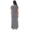 Just Love Womens Stripe Maxi Dress Knit Jersey T-Shirt Dress for Women - 3 of 3