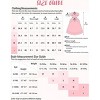 Joyfy Girls' Pink Peach Princess Dress Halloween Crown Costume for Kids Dress Up Cosplay Party Decor - 4 of 4