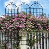 4 Pack Metal Garden Trellis 86.7" x 19.7"/71"x19.7" Rustproof Trellis for Climbing Plants Outdoor Flower Support Black - 4 of 4
