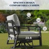SUGOLD 5-Piece Aluminum Patio Conversation Set with Gray Cushions and Swivel Chairs - 4 of 4