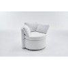 CAVINAS Teddy Fabric 360° Swivel Comfy Armchair with Back Cushion,Rotating and Storage Accent Chair   for Living Room,Bedroom,Office - 2 of 4