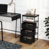 Tangkula 3-Drawer Dresser w/ Shelf w/ Fabric Bins Industrial Storage Tower Unit - 2 of 4