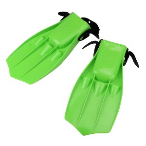 Swim Central Florescent Green Dolphin Recreational Children's Swim Fins, Size 5-7 - 1 of 1
